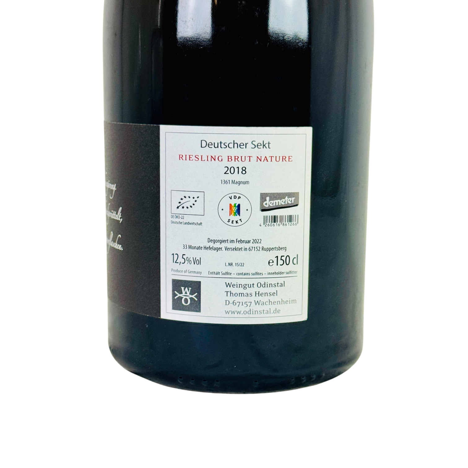 Odinstal, Riesling "Brut Natur" Jahrgangssekt, 2018