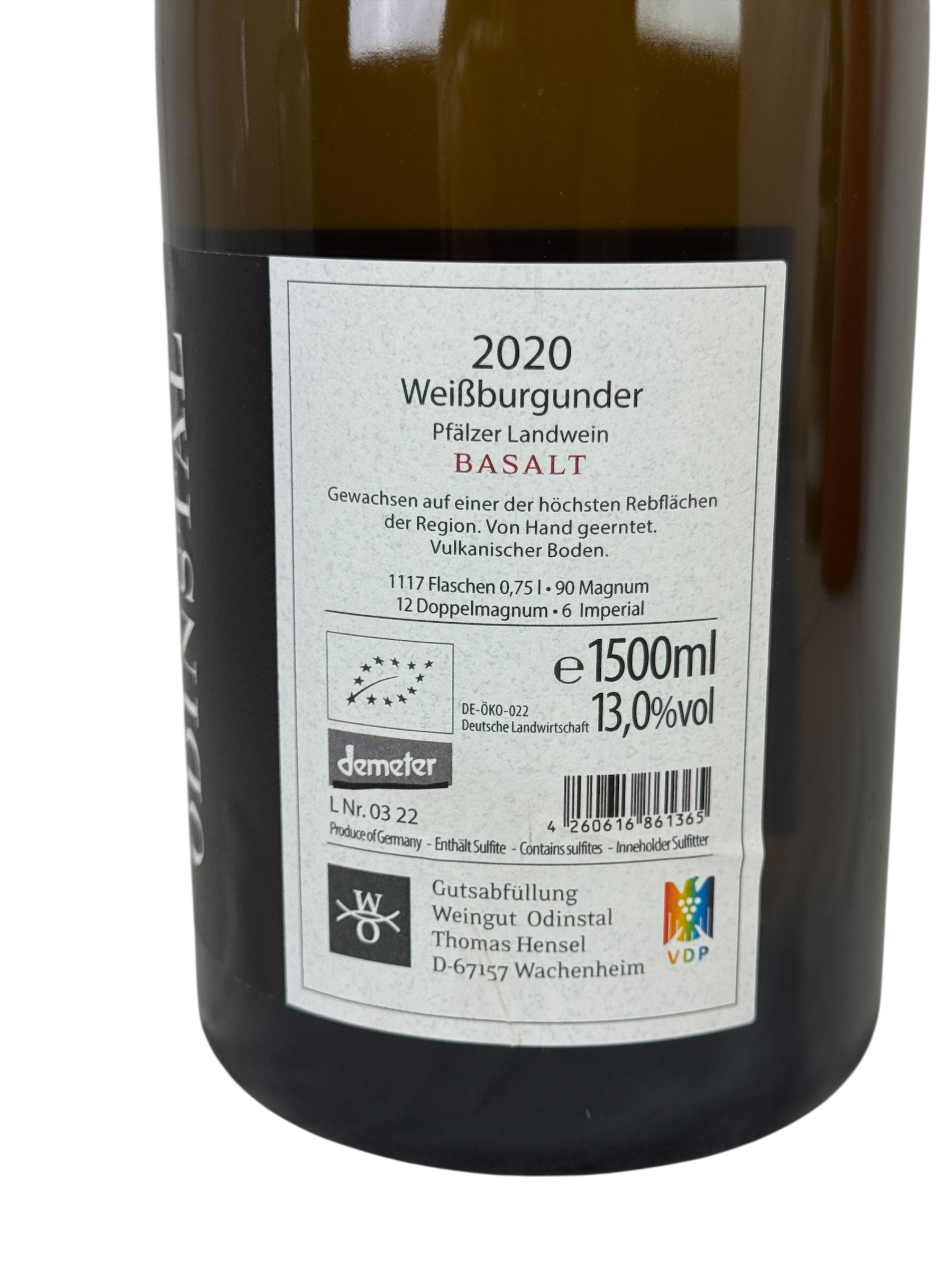 Odinstal, Weissburgunder Basalt, 2020 MAGNUM